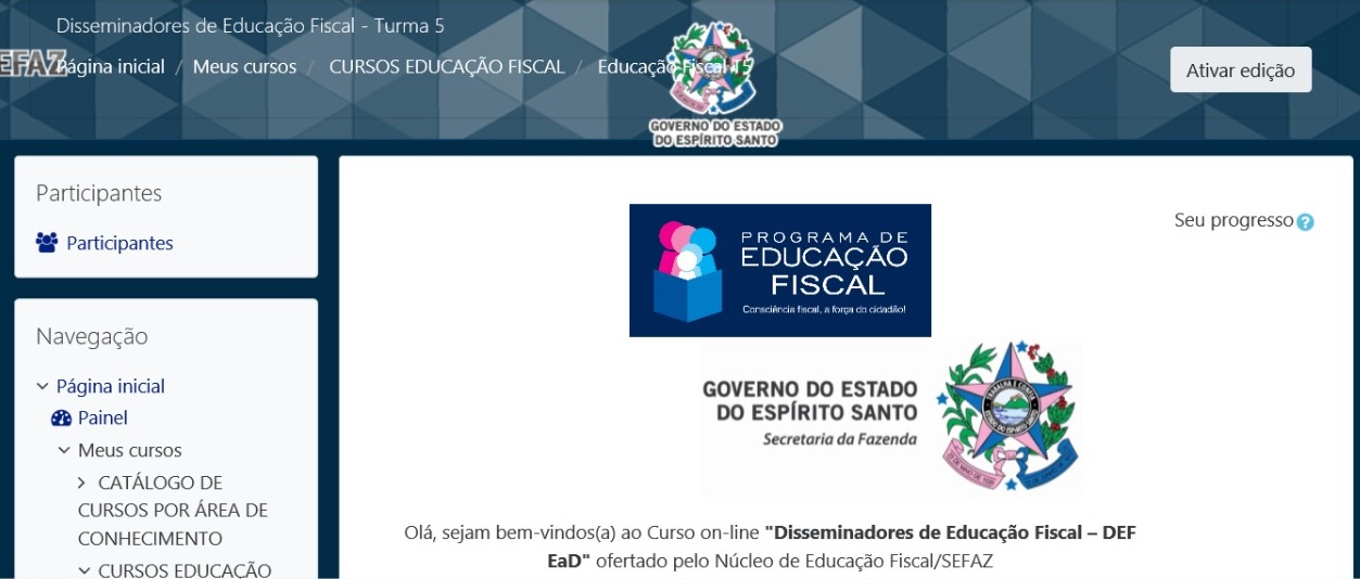Imagem do curso Disseminadores de Educação Fiscal