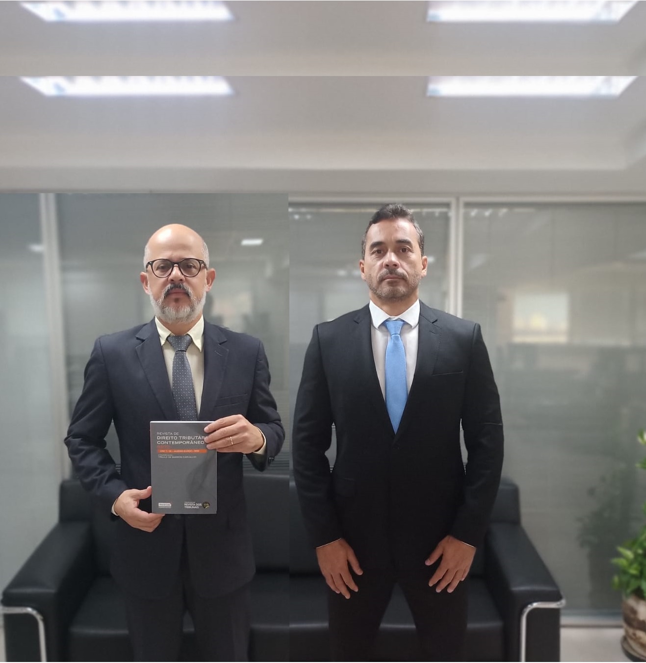 Luiz Claudio e André com a publicação