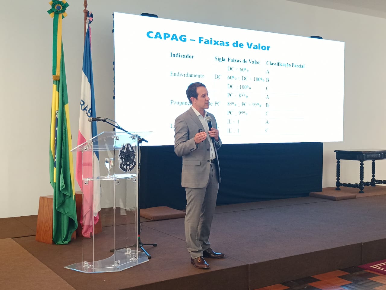 Marcelo Altoé durante o evento no Palácio Anchieta
