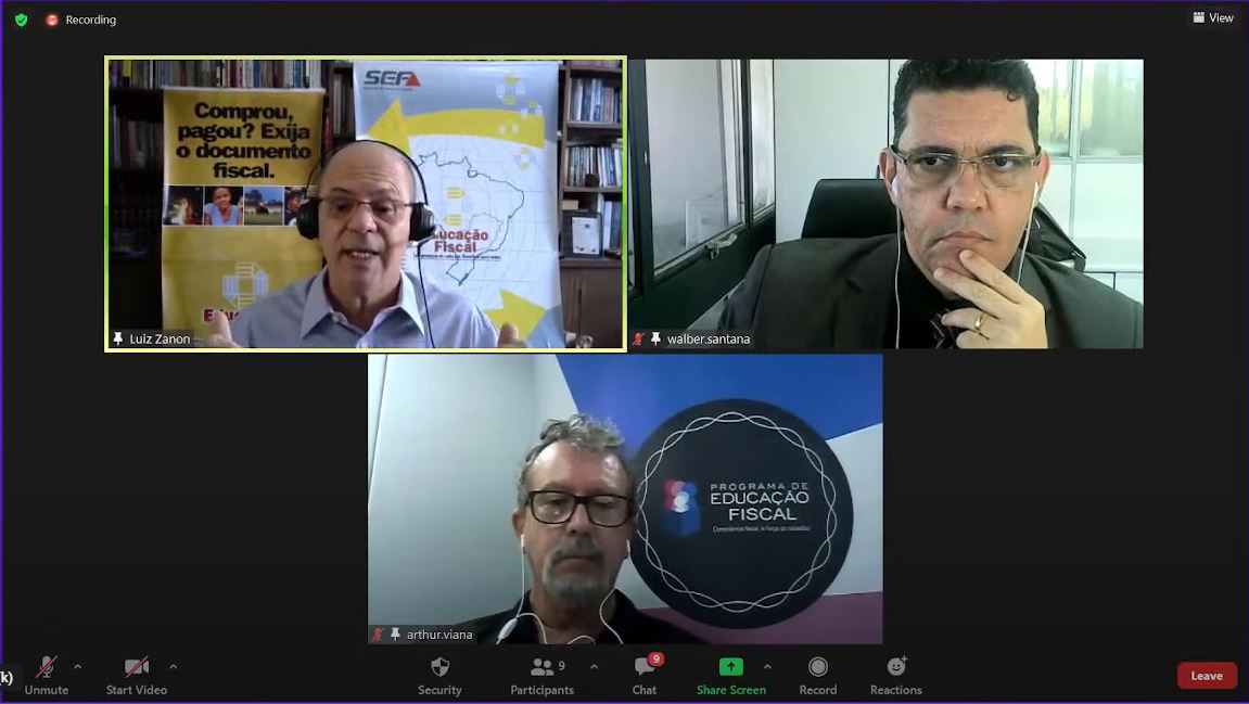 Webinário Educação Fiscal